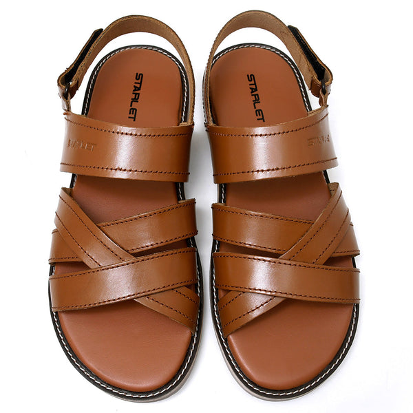 Starlet LEATHER SANDAL - GEOX-109 TAN MEN SANDAL