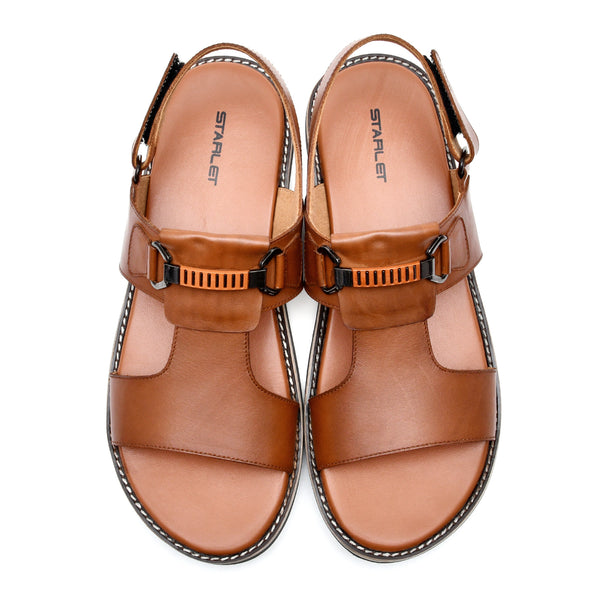 Starlet LEATHER SANDAL - GEOX-111 TAN MEN SANDAL