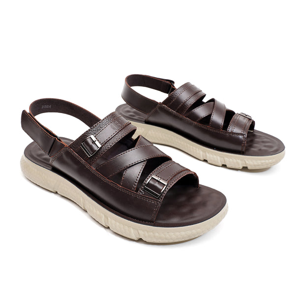 Starlet LEATHER SANDAL -NLE-106 BROWN MEN SANDAL