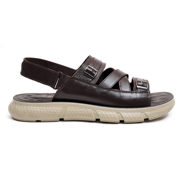 starlet LEATHER SANDAL -NLE-106 BROWN MEN SANDAL