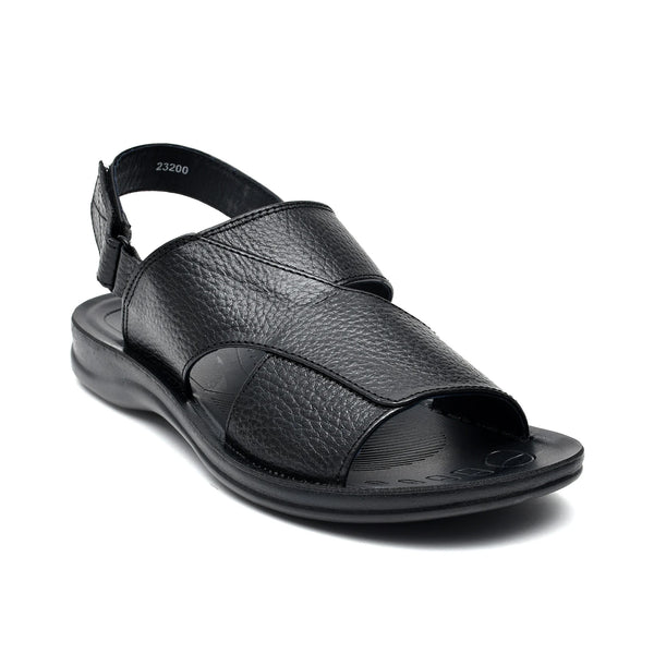 Starlet LEATHER SANDAL - RF-119 BLACK MEN SANDAL