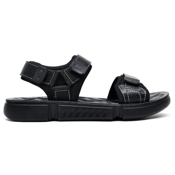 starlet LEATHER SANDAL - SPT-1207 BLACK MEN SANDAL