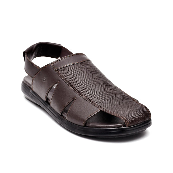 Starlet LEATHER SANDAL - VCT-104 BROWN MEN SANDAL