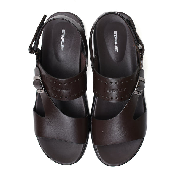 Starlet LEATHER SANDAL - VCT-112 BROWN MEN SANDAL