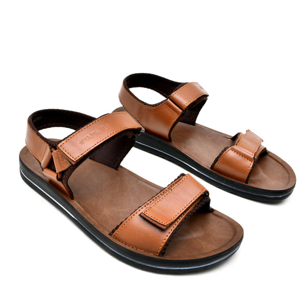 Starlet LEATHER SANDAL - WA1826 - TAN MEN SANDAL