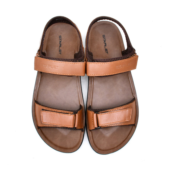 Starlet LEATHER SANDAL - WA1826 - TAN MEN SANDAL