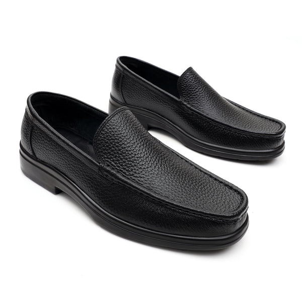 Starlet LEATHER SHOES - 4531 BLACK MEN LOAFER