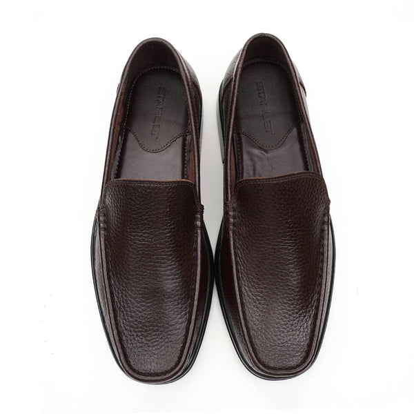 Starlet LEATHER SHOES - 4531 BROWN MEN LOAFER