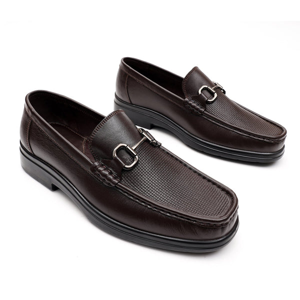 Starlet LEATHER SHOES - 4533 BROWN MEN LOAFER