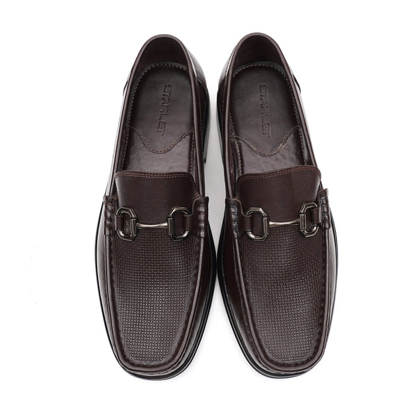 Starlet LEATHER SHOES - 4533 BROWN MEN LOAFER