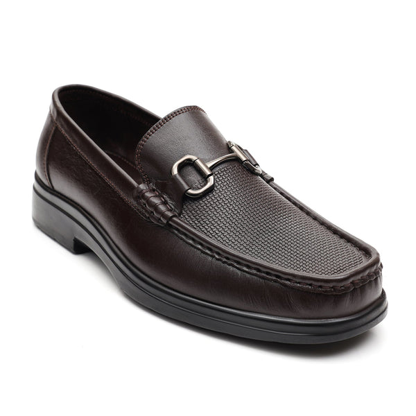 starlet LEATHER SHOES - 4533 BROWN MEN LOAFER