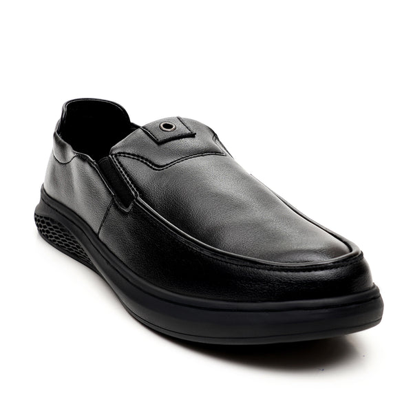 Starlet LEATHER SHOES - DRG-04 BLACK MEN CASUAL