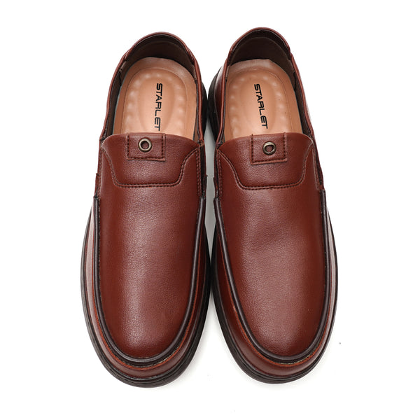 Starlet LEATHER SHOES - DRG-04 BROWN MEN CASUAL