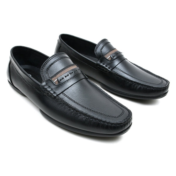 Starlet LEATHER SHOES - DRM13 - BLACK MEN LOAFER