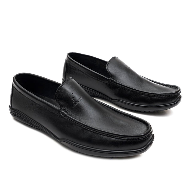 Starlet LEATHER SHOES - FBL-001 BLACK MEN LOAFER
