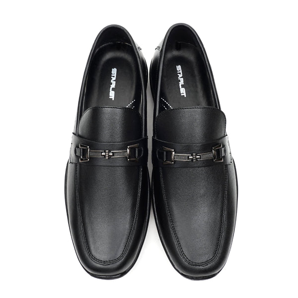Starlet LEATHER SHOES - FBL-002 BLACK MEN LOAFER