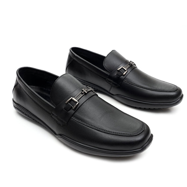 Starlet LEATHER SHOES - FBL-002 BLACK MEN LOAFER