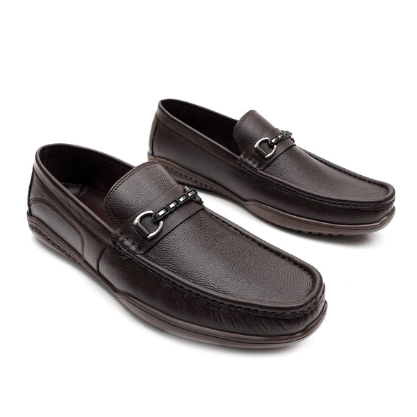 Starlet LEATHER SHOES - FBL-003 BROWN MEN LOAFER