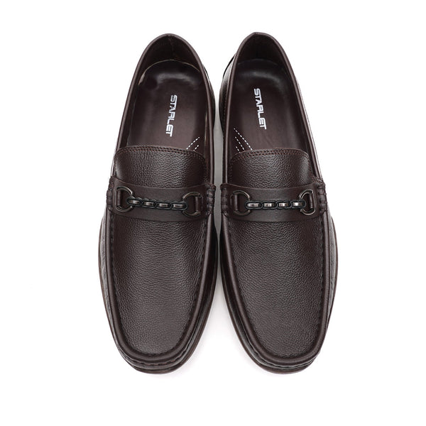 Starlet LEATHER SHOES - FBL-003 BROWN MEN LOAFER