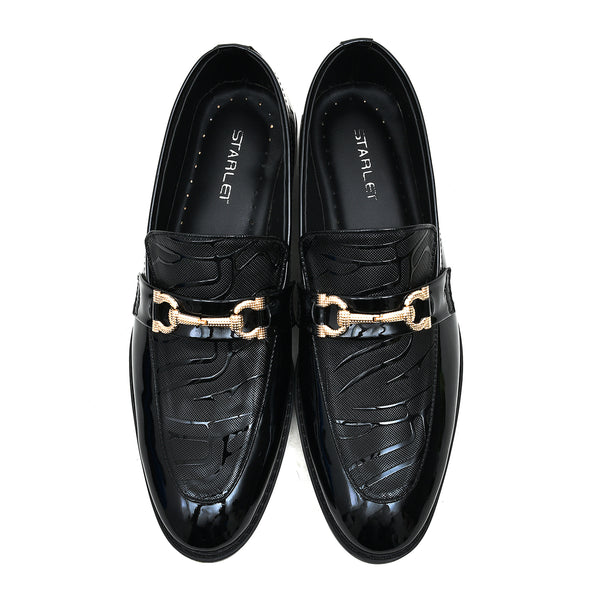 Starlet LEATHER SHOES - FCG-8065 BLACK MEN FORMAL