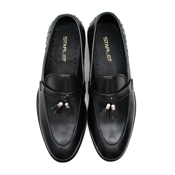Starlet LEATHER SHOES - FCG-8071 BLACK MEN FORMAL