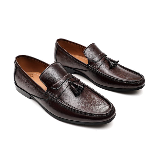 starlet LEATHER SHOES - FCG-8096 MAROON MEN FORMAL