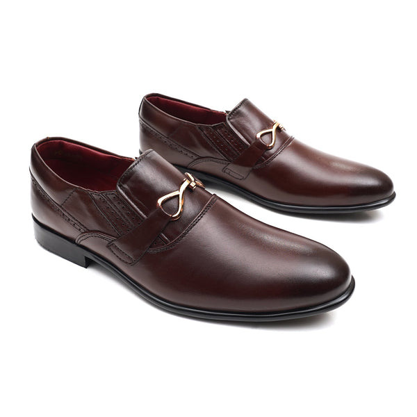Starlet LEATHER SHOES - FCG-8106 MAROON MEN FORMAL