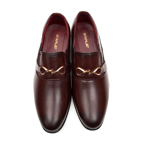 Starlet LEATHER SHOES - FCG-8106 MAROON MEN FORMAL
