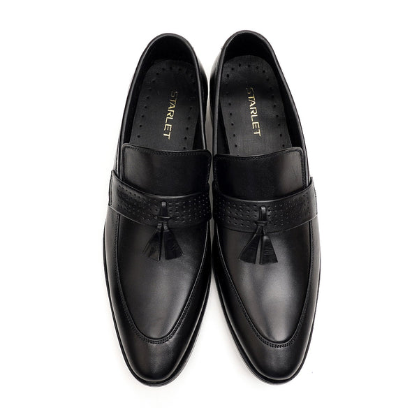 Starlet LEATHER SHOES - FCG-8110 BLACK MEN FORMAL
