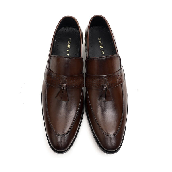 Starlet LEATHER SHOES - FCG-8110 BROWN MEN FORMAL