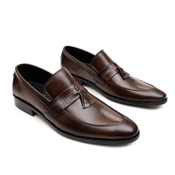 starlet LEATHER SHOES - FCG-8110 BROWN MEN FORMAL
