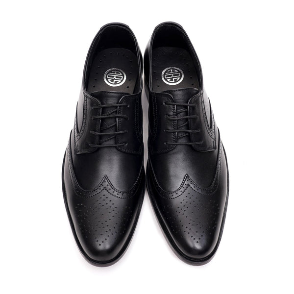 Starlet LEATHER SHOES - FCG-8114 BLACK MEN FORMAL