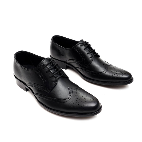 Starlet LEATHER SHOES - FCG-8114 BLACK MEN FORMAL
