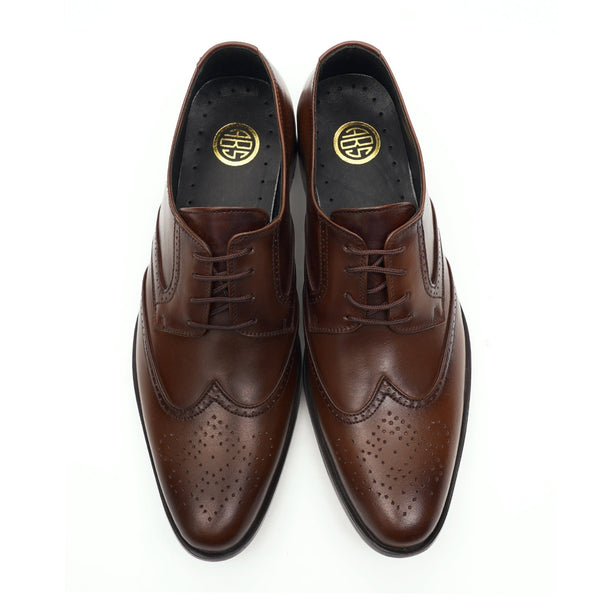 Starlet LEATHER SHOES - FCG-8114 BROWN MEN FORMAL