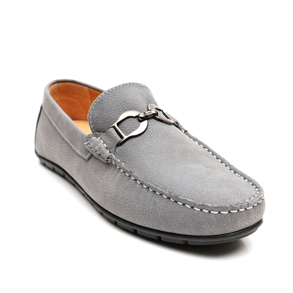 starlet LEATHER SHOES - FLD-01 GREY MEN LOAFER