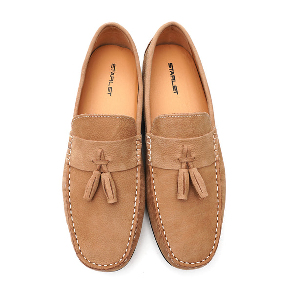 Starlet LEATHER SHOES - FLD-02 CAMEL MEN LOAFER