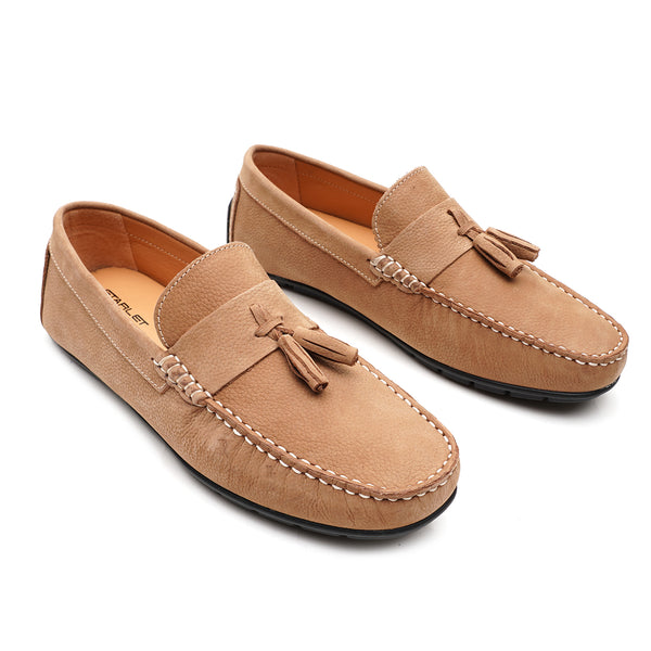 starlet LEATHER SHOES - FLD-02 CAMEL MEN LOAFER