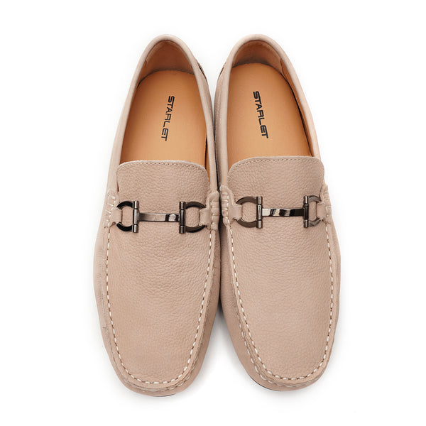 Starlet LEATHER SHOES - FLD-03 BEIGE MEN LOAFER
