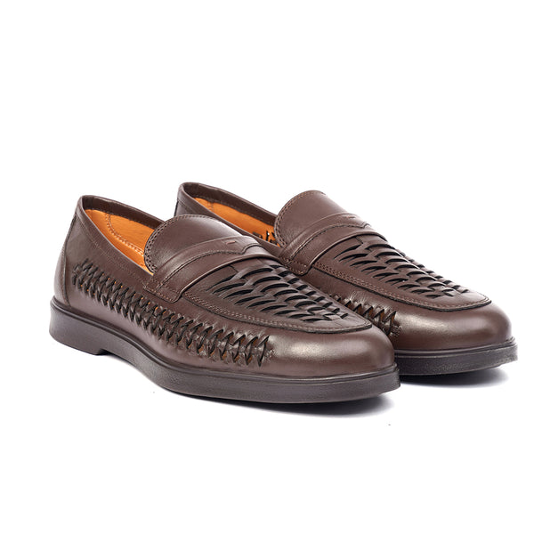 Starlet LEATHER SHOES - LBY-007 BROWN MEN CASUAL