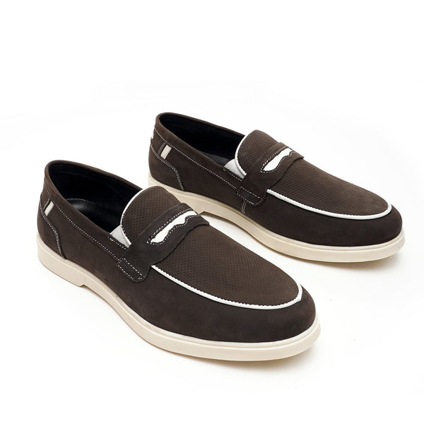 starlet LEATHER SHOES - LBY-051 BROWN MEN LOAFER