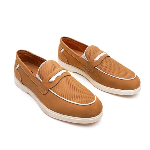 starlet LEATHER SHOES - LBY-051 CAMEL MEN LOAFER