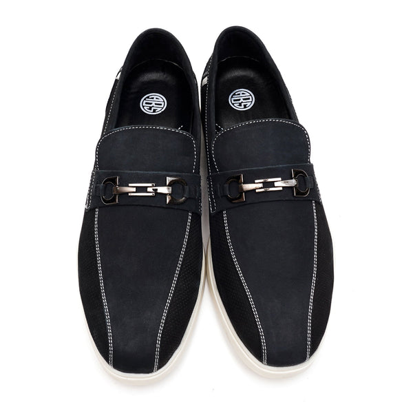 Starlet LEATHER SHOES - LBY-052 BLACK MEN LOAFER