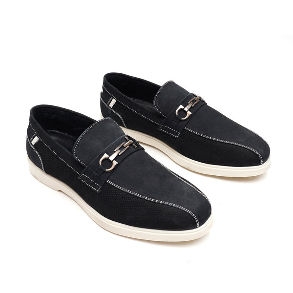 Starlet LEATHER SHOES - LBY-052 BLACK MEN LOAFER