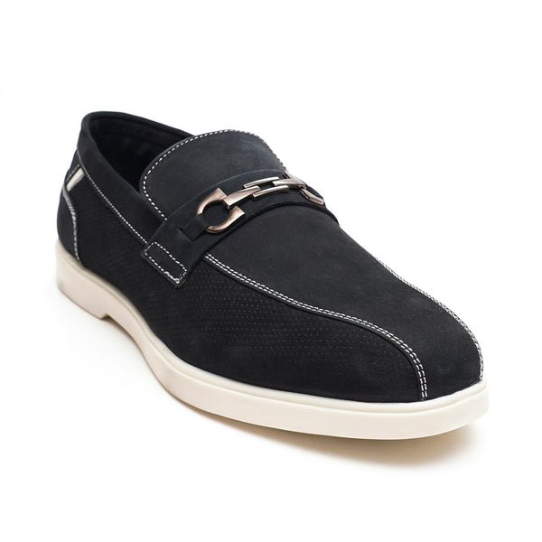 starlet LEATHER SHOES - LBY-052 BLACK MEN LOAFER