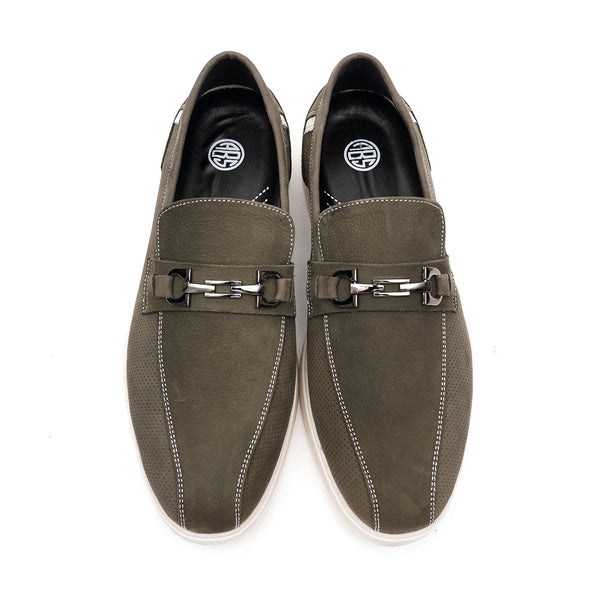 Starlet LEATHER SHOES - LBY-052 GREEN MEN LOAFER
