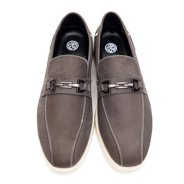 starlet LEATHER SHOES - LBY-052 GREY MEN LOAFER