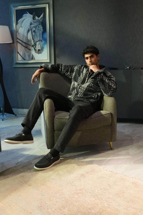 Starlet LEATHER SHOES - LBY-053 BLUE MEN LOAFER