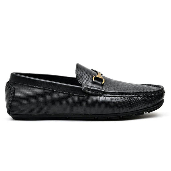 starlet LEATHER SHOES - LFL-203 BLACK MEN LOAFER