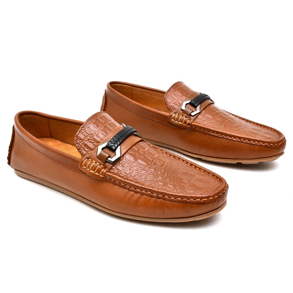 Starlet LEATHER SHOES - LFR-053 TAN MEN LOAFER