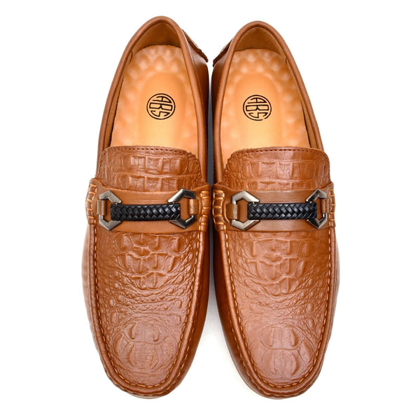 Starlet LEATHER SHOES - LFR-053 TAN MEN LOAFER